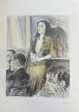 SUGHI ALBERTO (Cesena, 1928 - Bologna, 2012) SENZA TITOLO litografia acquerellat