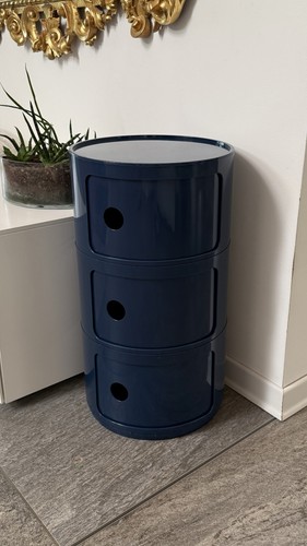 Comodino tre elementi blu - elementi,