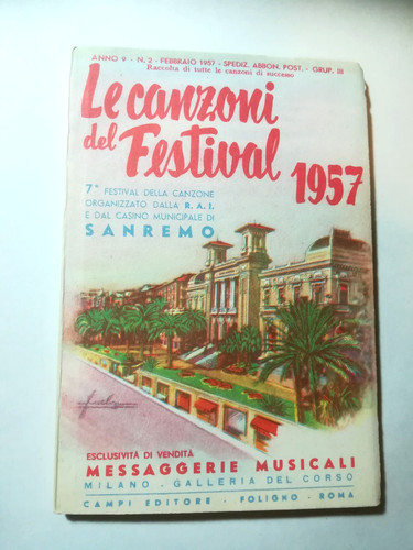Sanremo 1957 festival - sanremo,