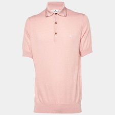Polo Etro rosa in maglia di