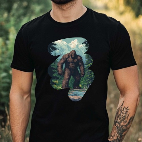 Shirt uomo bigfoot pixel - pixel, art