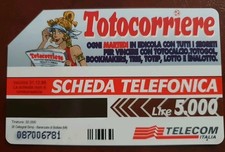 SCHEDA TELEFONICA TELECOM TOTOCORRIERE USATA - RARA