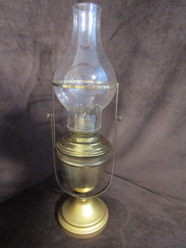 Lampada olio vintage ottone - a,