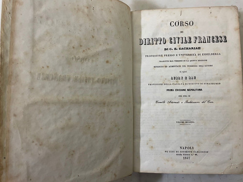Antico libro corso diritto - libro,
