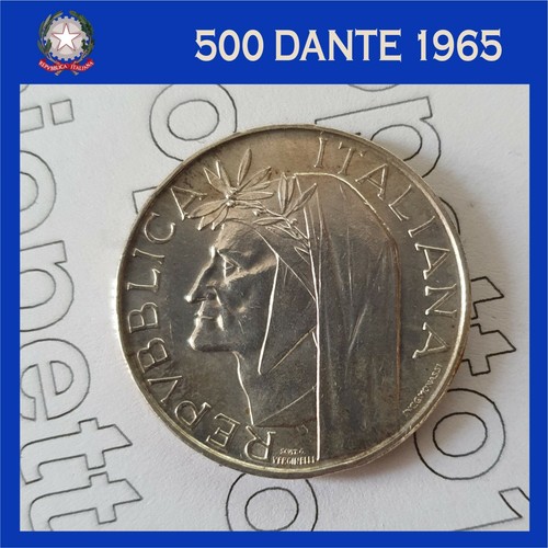 500 lire argento dante 1965 - 500,