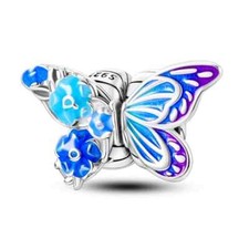 Charm Farfalla con Fiori in