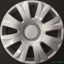 SET 4 COPRICERCHI COPPA RUOTA COPRIRUOTA PER CITROEN C3 PICASSO R15 S/LOGO