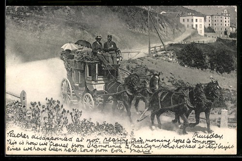 Cartolina diligenza - cartolina,