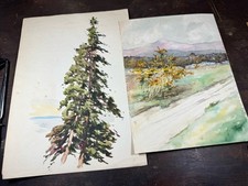 2 Acquerelli Paesaggio