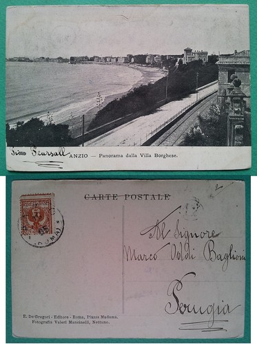 Anzio panorama dalla villa - -,