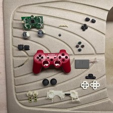 controller ps3 rosso originale ricambi scocca scheda madre analogici tasti grip