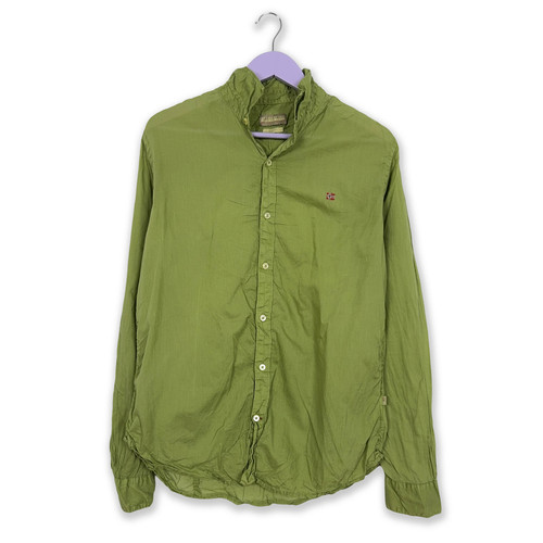 Camicia napapijri verde slim - camicia,