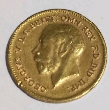 REGNO UNITO  RE GIORGIO GEORGIUS V -MONETA STERLINA NO ORO 1911 -  RIPRODUZIONE
