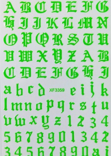 Adesivi nail art verde neon - adesivi,