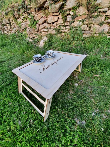Tavolino legno colazione letto - legno,