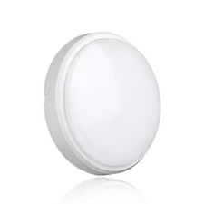 Plafoniera Parete e Soffitto LED 15W Design Tondo Bianco Moderno da Esterni IP65
