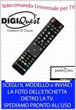 TELECOMANDO UNIVERSALE per TV, DECODER SAT e DIGITALE "DIGIQUEST" SCEGLI MODELLO