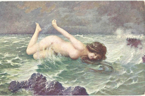 Nudo artistico ninfa sulle - -,