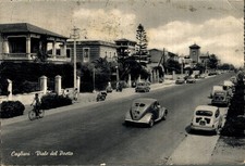 CAGLIARI CITTÀ - Auto - Viale del Poetto - VG + Targhetta Postale - #032