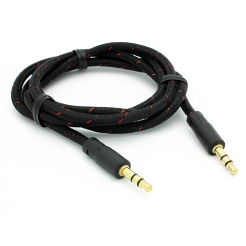Cavo aux intrecciato nero - intrecciato,
