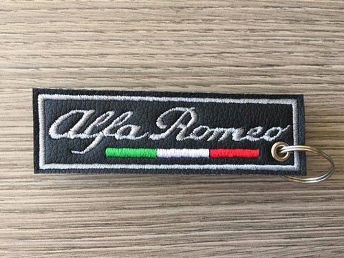 Portachiavi ricamato alfa - portachiavi,