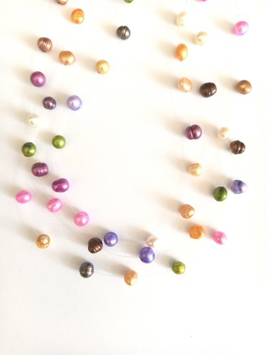 Collana fili perle fiume - 3,