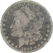 1893 CC Morgan Dollar VG