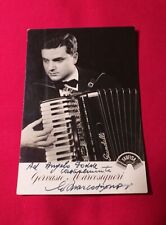 Foto e locandina concerto fisarmonicista GERVASIO MARCOSIGNORI con  autografo 