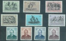 89978 - LUSSEMBURGO - FRANCOBOLLI - Anno 1952 SPORT: Calcio, Boxe, Ciclismo, Polo