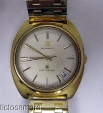 OROLOGIO VINTAGE ZENITH MOVADO ELETTRONICO DATA Z500 CASSA FUSION QUADRANTE ARGENTO 36mm