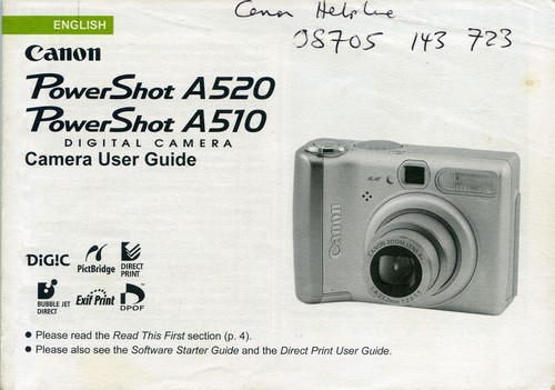 Canon powershot a520 a510 - a520,