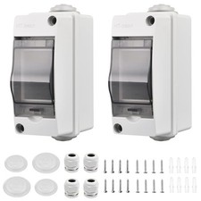 2 Pezzi Quadro Elettrico Esterno Piccolo Quadro Elettrico 2 Moduli Scatola
