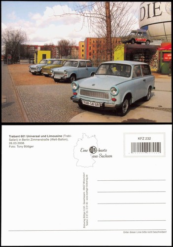 Postcard berlin trabant trabi - postcard,