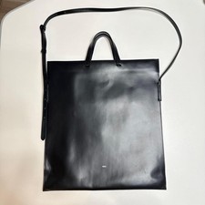 Borsa PIENI in pelle nera