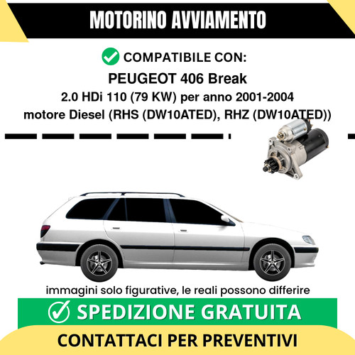 Motorino avviamento peugeot - motorino,