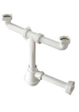 SIFONE in plastica SCARICO LAVELLO CERAMICA 2  VASCHETTE VASCA VIE