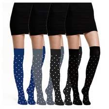 CALZE PARIGINE DA DONNA LUNGHE POIS 12 PAIA VARI COLORI CALZA PARIGINA FS6206