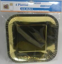 20 Vassoi quadrati dorati per