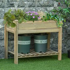 Fioriera legno con - legno, ripiano