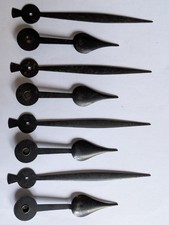 vecchie sfere, lancette in ferro / acciaio brunito x pendole / parigine aiguille