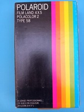 POLAROID 58 expired film pellicola scaduta Rullini 4x5"