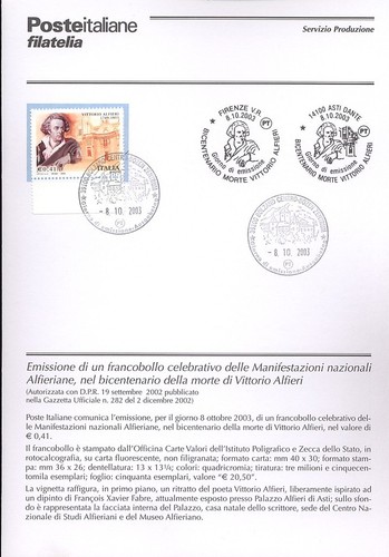 Italia 2003 vittorio alfieri - italia,