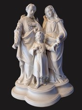 Statua della Sacra Famiglia in porcellana biscuit - Fine XIX secolo
