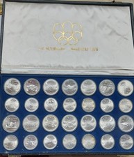 28 pezzi olimpiadi Montreal 1976 argento silver 925 original box