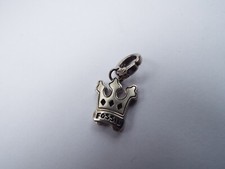 NUOVO ciondolo corona fossile in acciaio inox colore argento