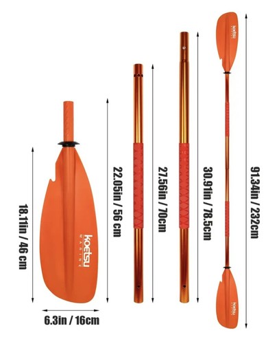 Koetsu 230 pagaia kayak - , 4