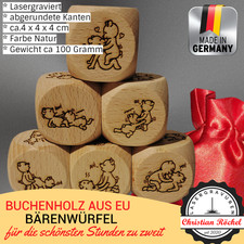 Orso erotico cubo legno 4 cm