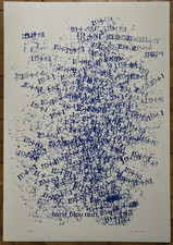 Cozette de Charmoy sérigraphie originale signée art abstrait abstract lettrisme