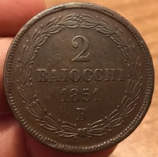 Moneta 2 Baiocchi 1851