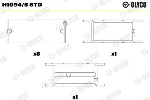 Cuscinetti albero motore glyco - albero,